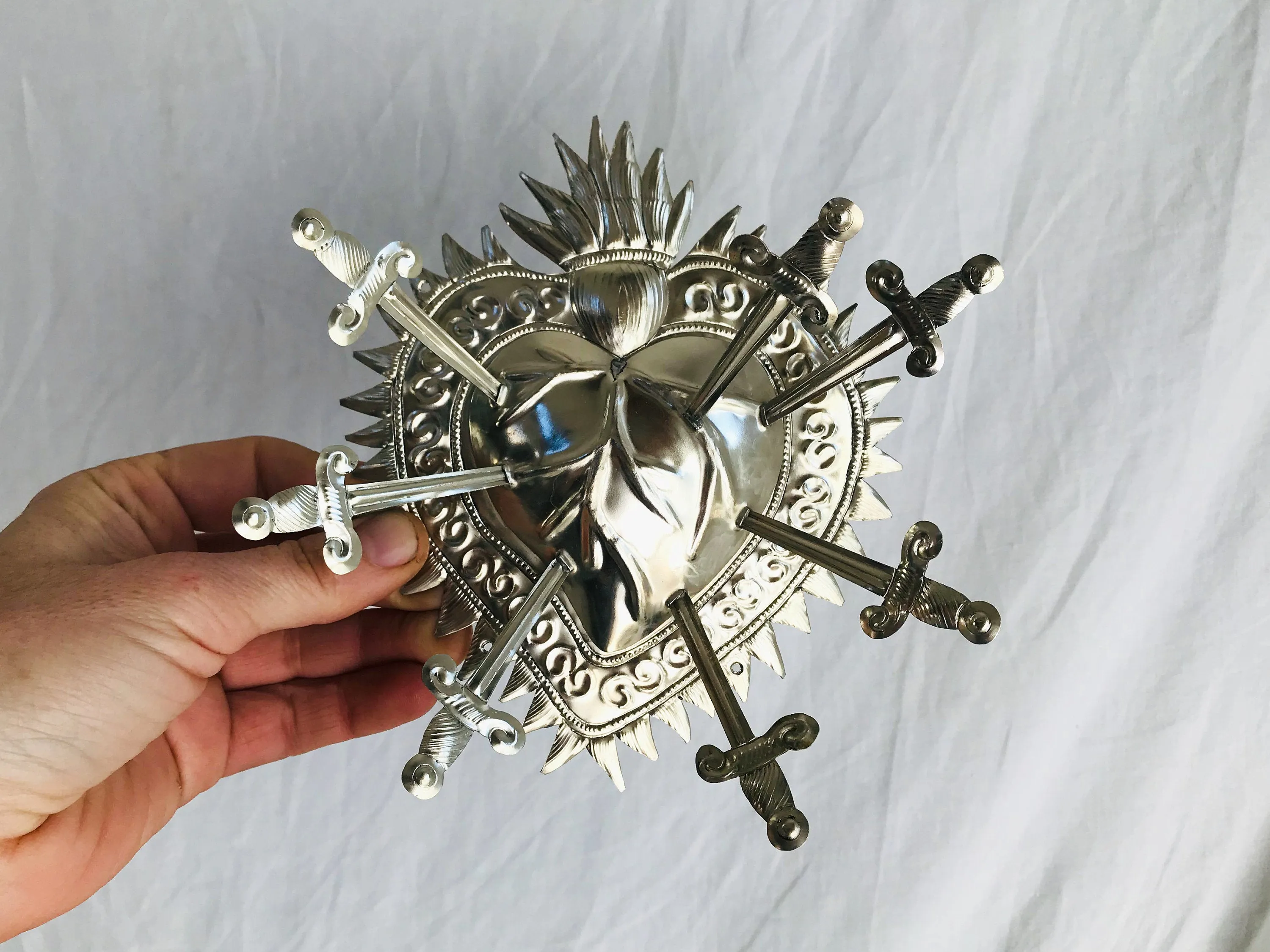 Hojalata Milagro Heart. Nickel