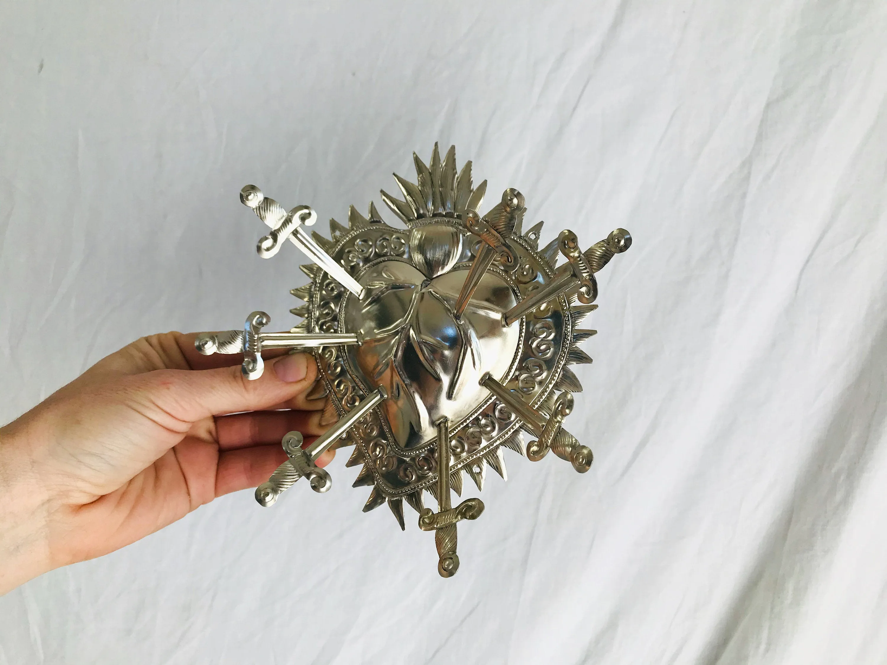 Hojalata Milagro Heart. Nickel