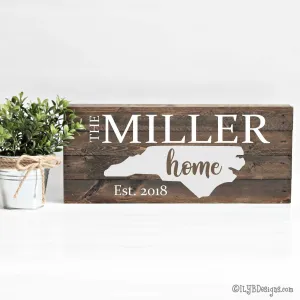 HOME STATE sign STATE HOME ESTABLISHED sign FAMILY ESTABLISHED sign PAINTED WOOD sign