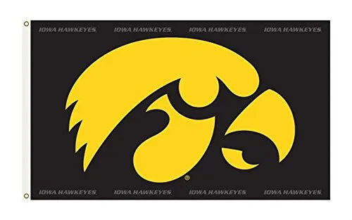 Iowa Hawkeyes College Premium Polyester Flag Banner Sign