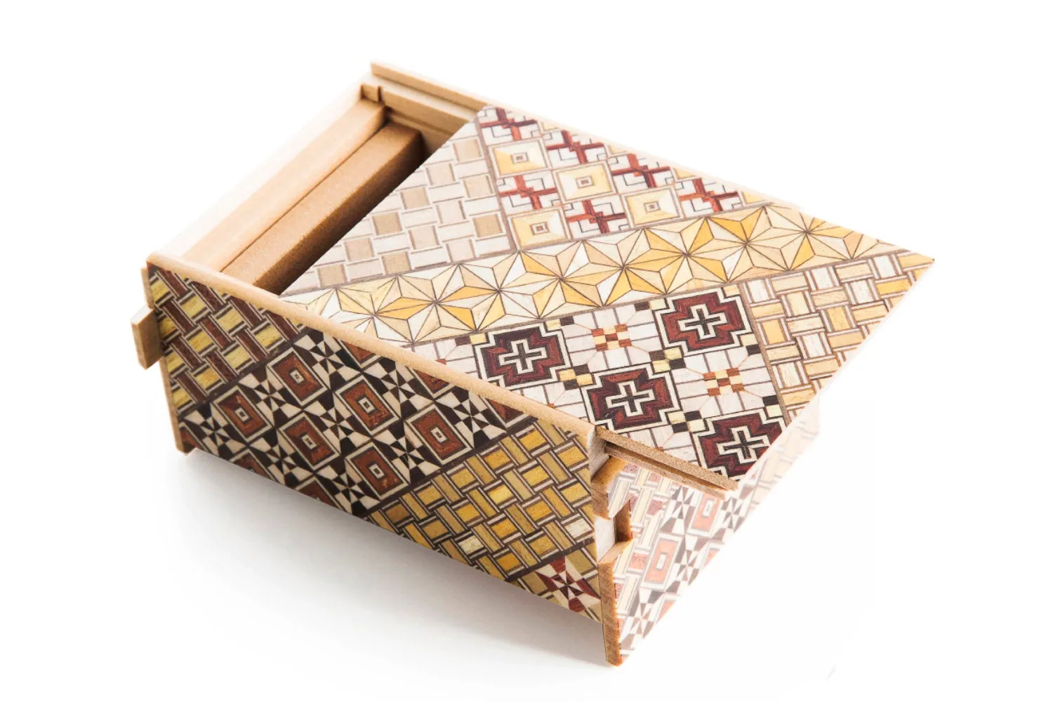 Japanese Secret Puzzle Box 4 sun 10 steps - Himitsu Bako