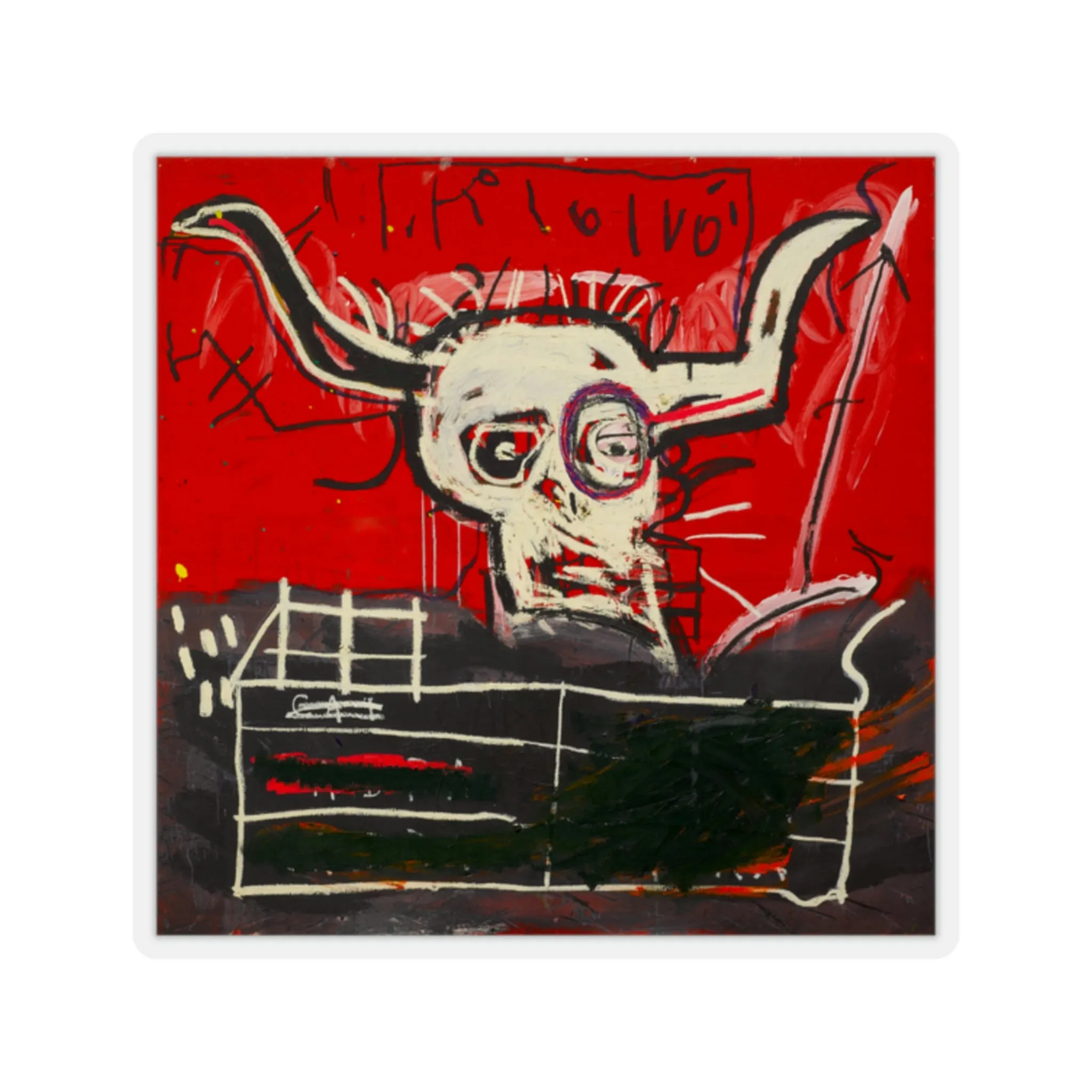 Jean-Michel Basquiat "Cabra" Artwork Vinyl Sticker