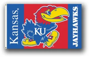 Kansas Jayhawks College Premium Polyester Flag Banner Sign