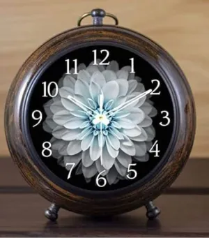 KAPLAR - Handmade Antique Wooden Table Top Clock Desk Clock Nautical Style Roman Number Home & Office Study Living Room Decoration Gift Item(5 Inch Antique Brown)