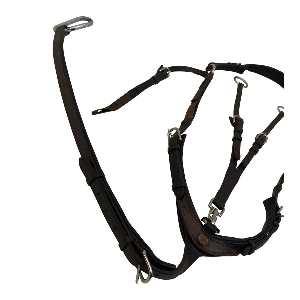 Kavalkade Everyday Oiled Leather 3-Point Breastplate in Brown - Full