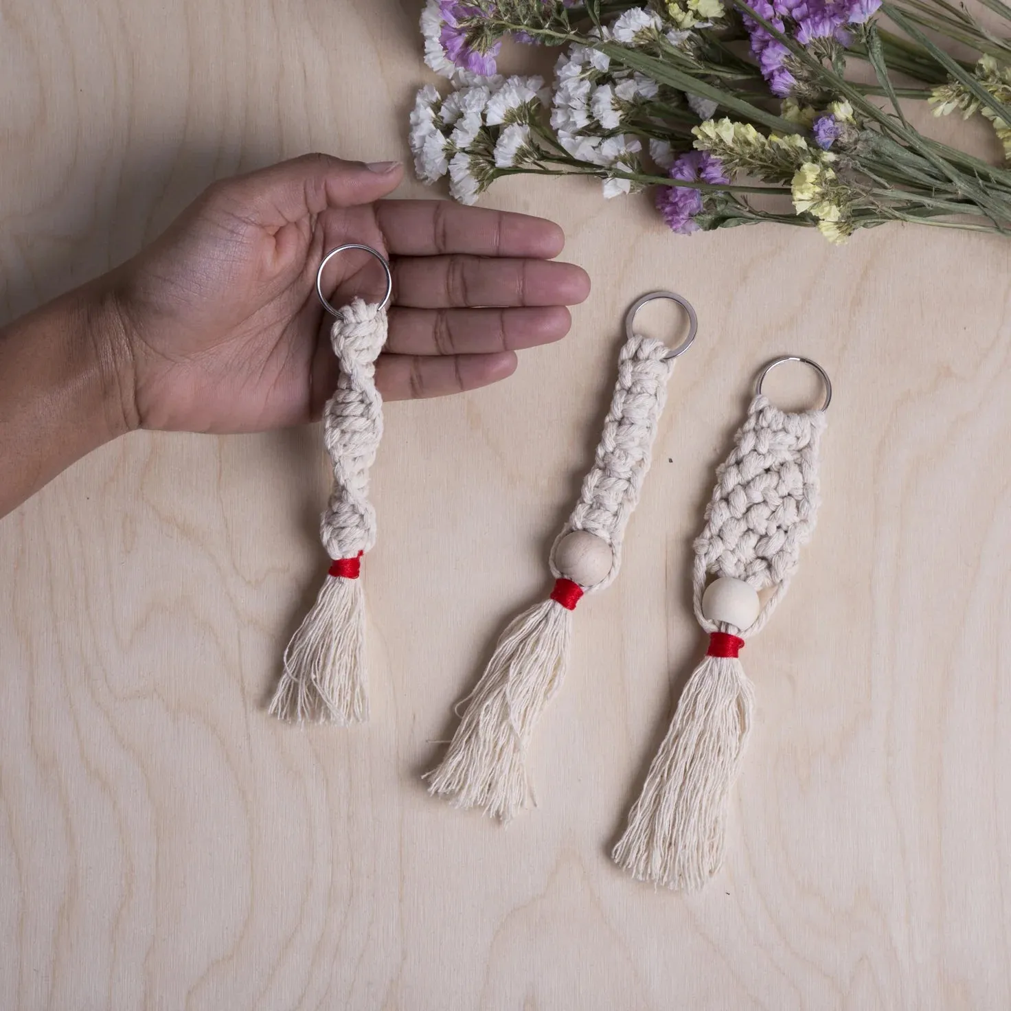 Kikkerland Crafters Macrame Keychain Kit