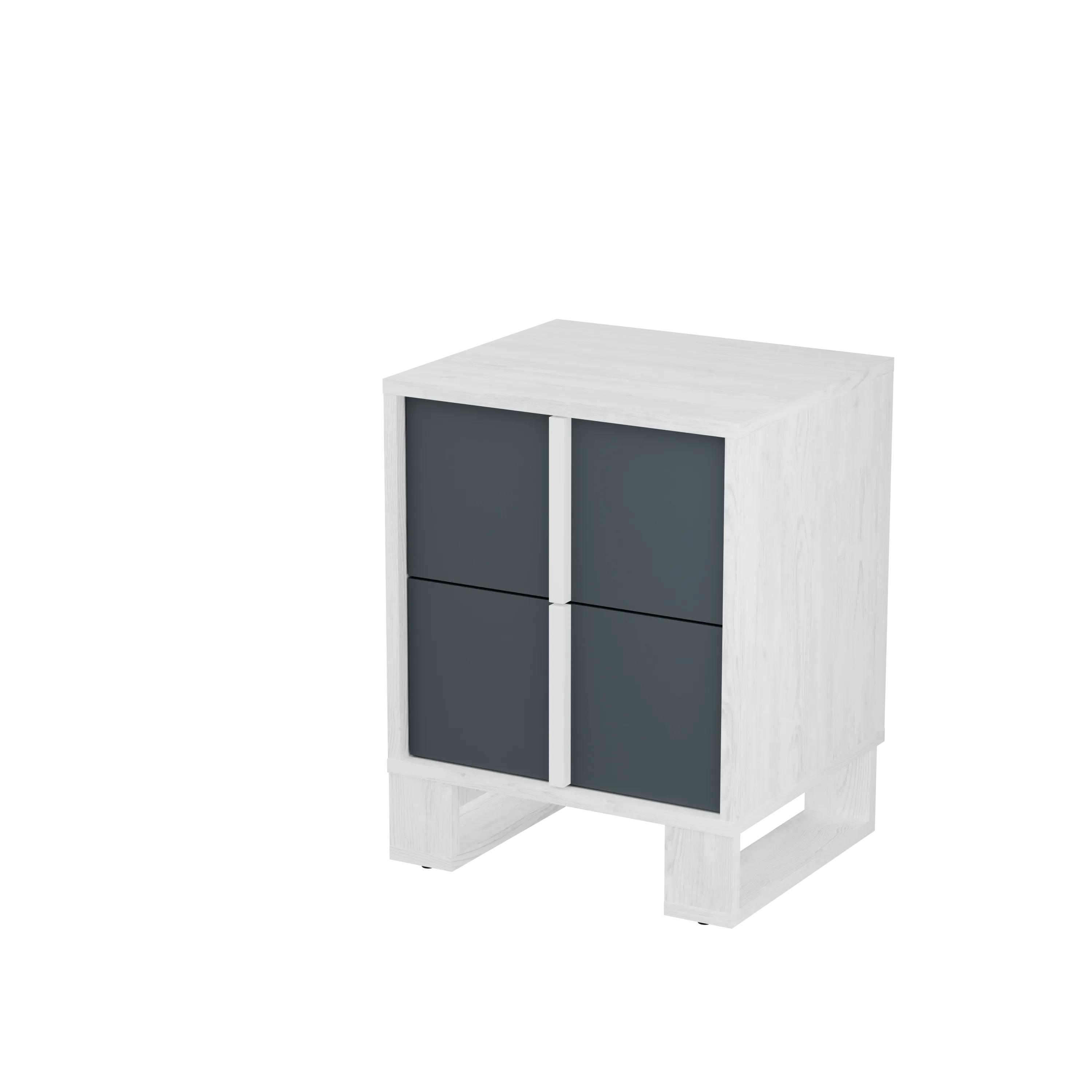KIRA NIGHTSTAND GRAY & WHITE PINE (SET OF 2)