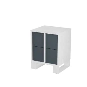 KIRA NIGHTSTAND GRAY & WHITE PINE (SET OF 2)