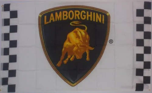 Lamborghini Racing Premium Polyester Flag Banner Sign