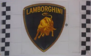 Lamborghini Racing Premium Polyester Flag Banner Sign