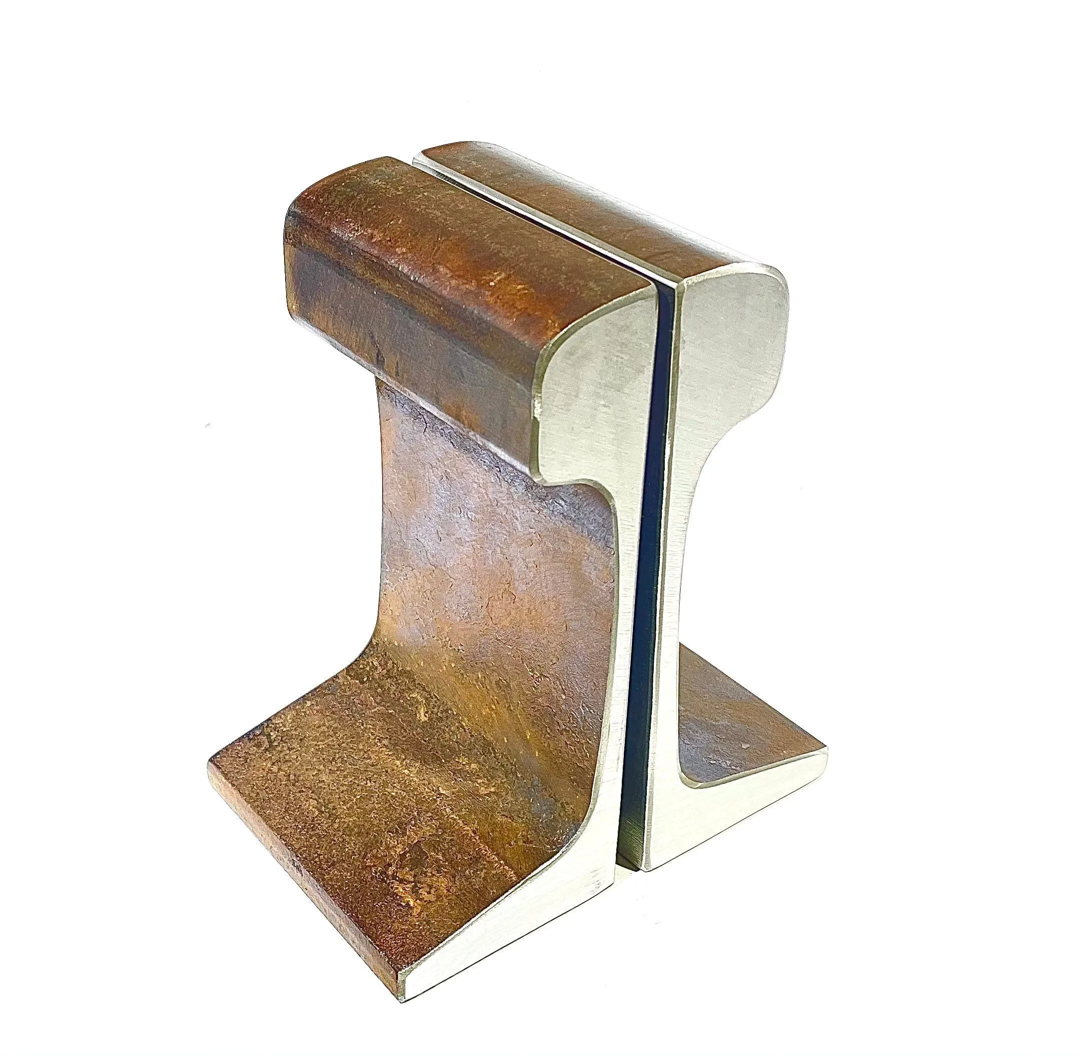 Large Antique Railroad Bookends Unpolished