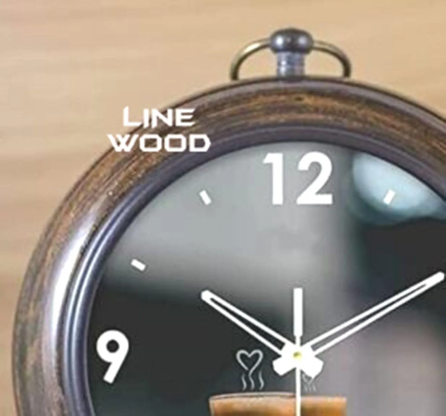 LINE WOOD™ - Handmade Antique Wooden Table Clock, Desk Clock Tea Style Hanging Table Clock for Home & Office, Bed Room, Study Room Decoration Gift (5 Inch - Brown)