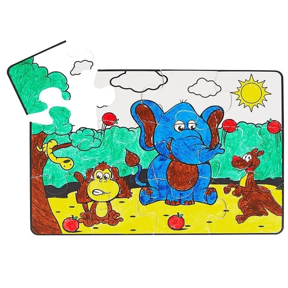Little Brian Paint Sticks Paint A Puzzle In the Jungle