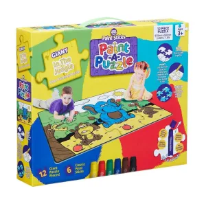 Little Brian Paint Sticks Paint A Puzzle In the Jungle
