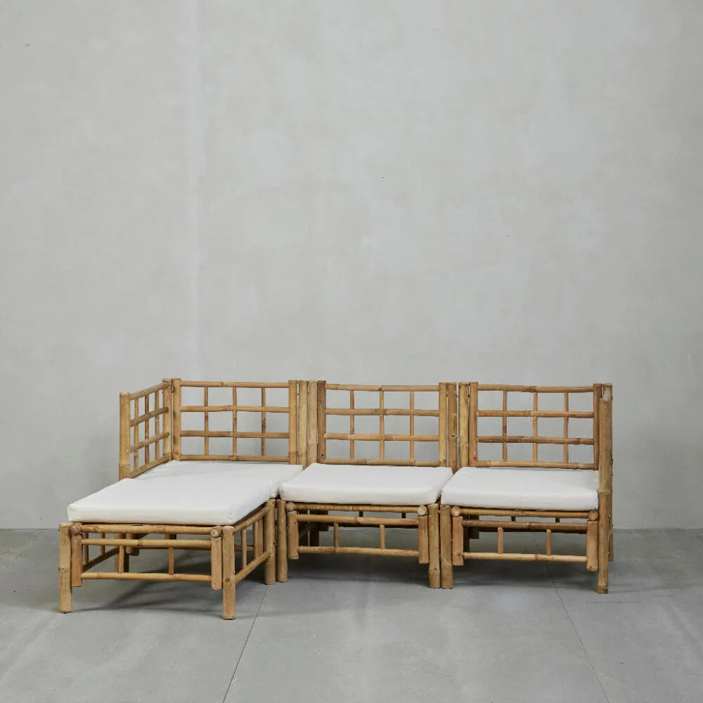 Mandisa module pouf bamboo