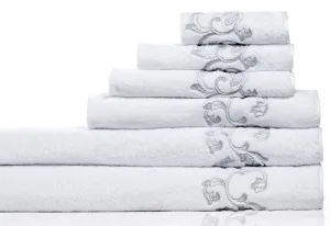 Marmaris Embroidered Bath Towels by Dea Linens