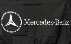 Mercedes-Benz (Black) Logo Auto Dealer Banner Flag Sign