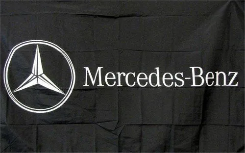 Mercedes-Benz (Black) Logo Auto Dealer Banner Flag Sign
