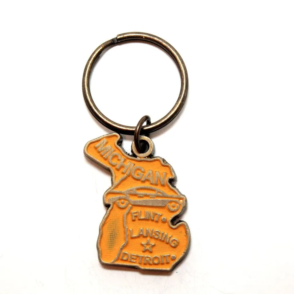 Michigan Key Chain - High Quality Thick Metal State Key Ring