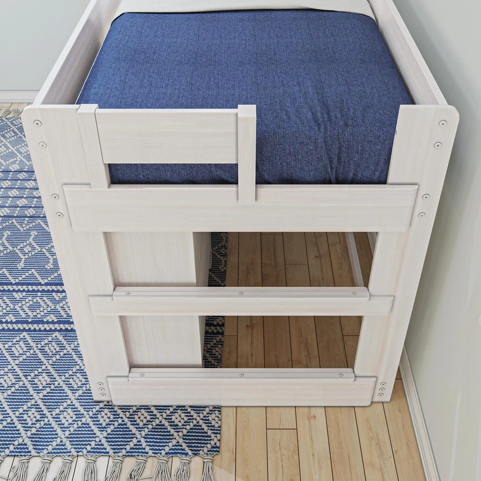 Modern Farmhouse Twin Low Loft Bed With Storage
