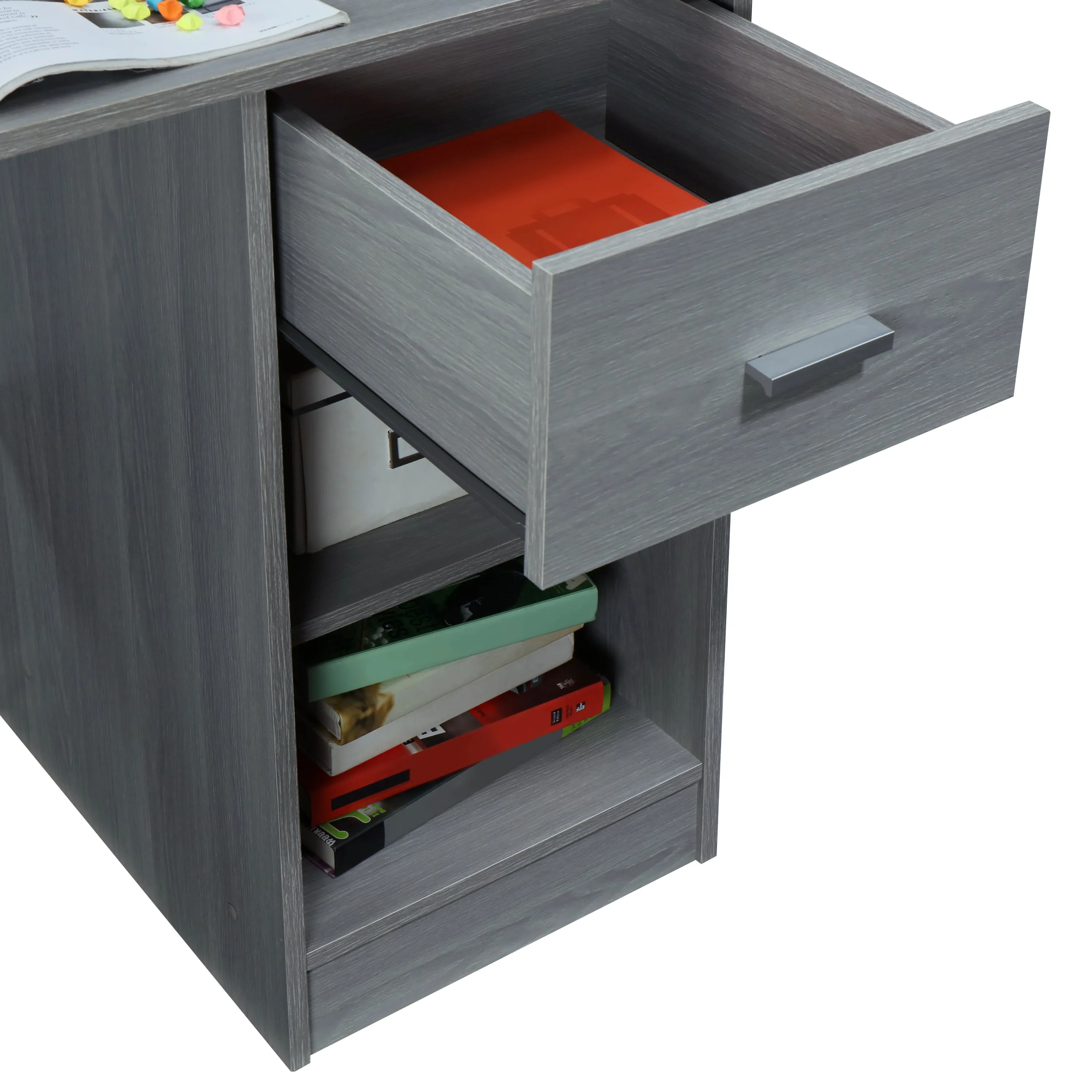 Modern Office Desk with Hutch
