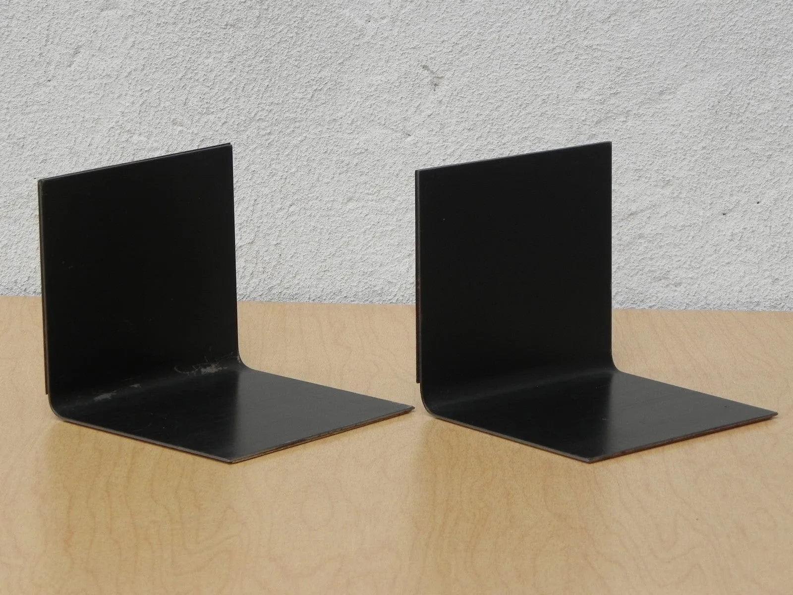 Modern Orange Brown Gold Enameled Copper Bookends