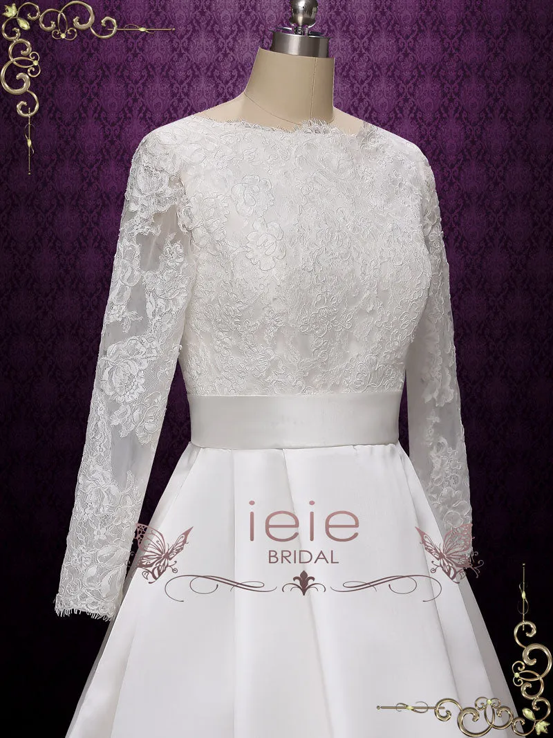 Modest Long Sleeves Lace Wedding Dress ARIANA