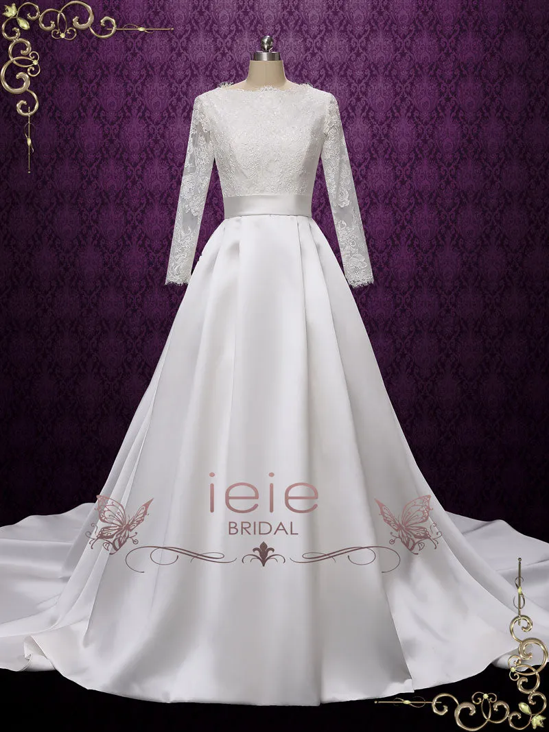 Modest Long Sleeves Lace Wedding Dress ARIANA