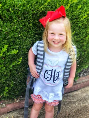 Monogrammed Apple Tee for Kids