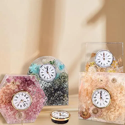 MYADDICTION Clocks Silicone Models Desk Clocks Resin Models Decor Resin Casting Rectangular Crafts | Multi-Purpose Craft Supplies | Crafting Pieces | Resin Craft Molds & Supplies