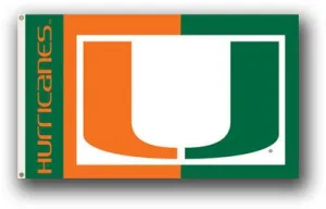 NCAA Miami Hurricanes Banner Flag Sign