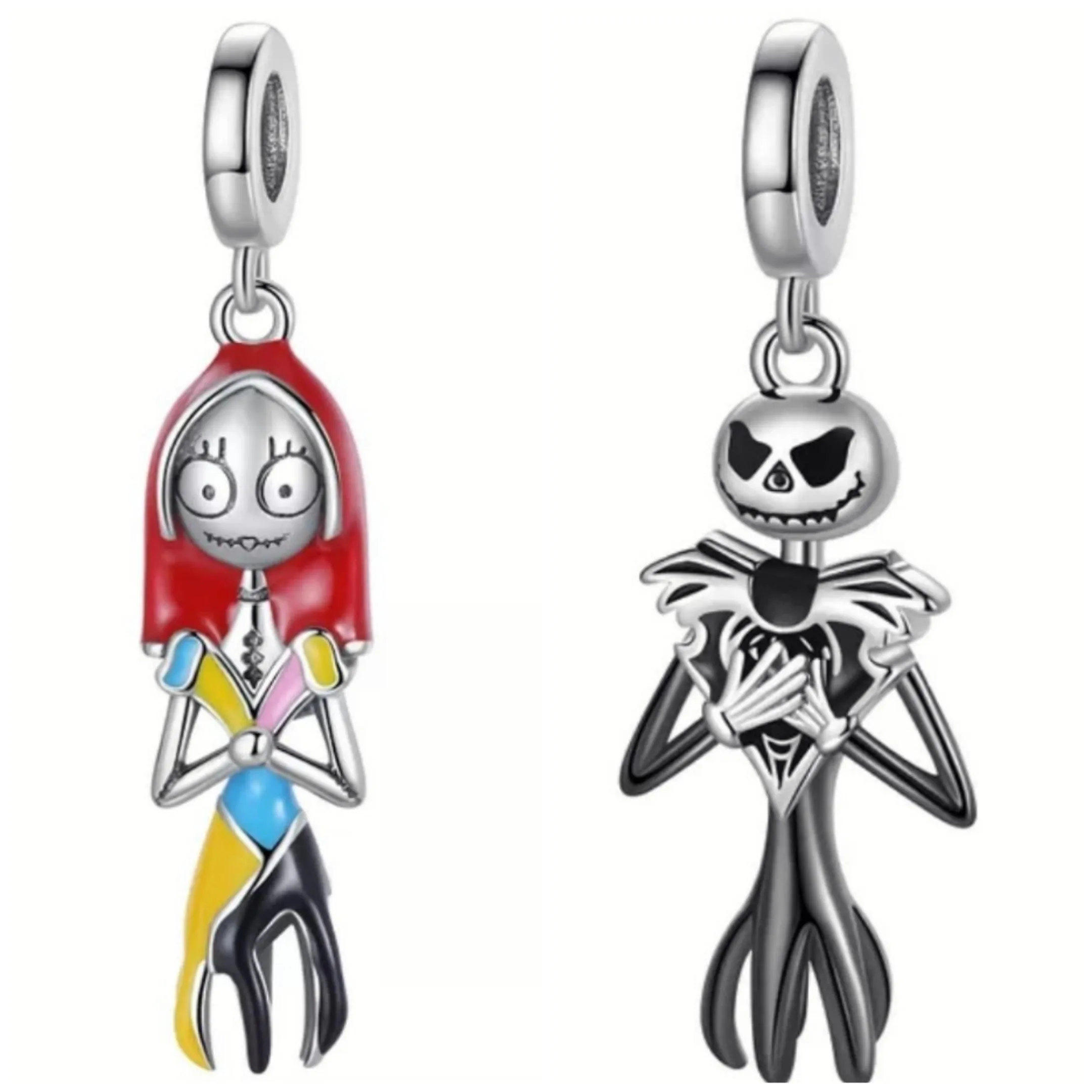Nightmare Skeleton Charm - 925 Sterling Silver