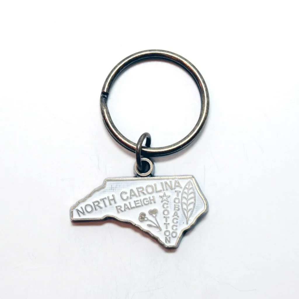 North Carolina Keychain - High Quality Thick Metal State Love Key Ring
