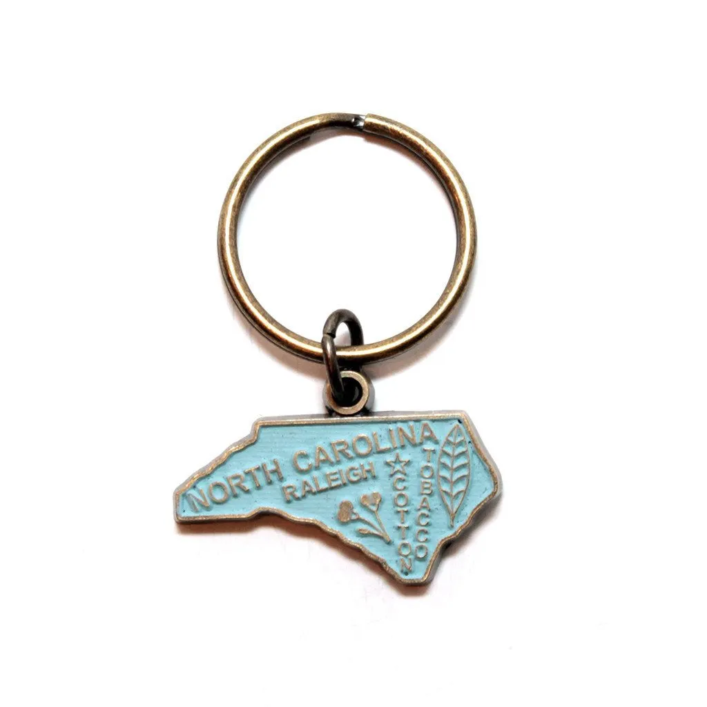 North Carolina Keychain - High Quality Thick Metal State Love Key Ring