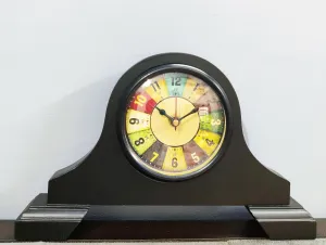 NORVILLE® Antique Table Clock Wooden Desk Clock for Home Office Decor, Wedding Day Birthday Gift