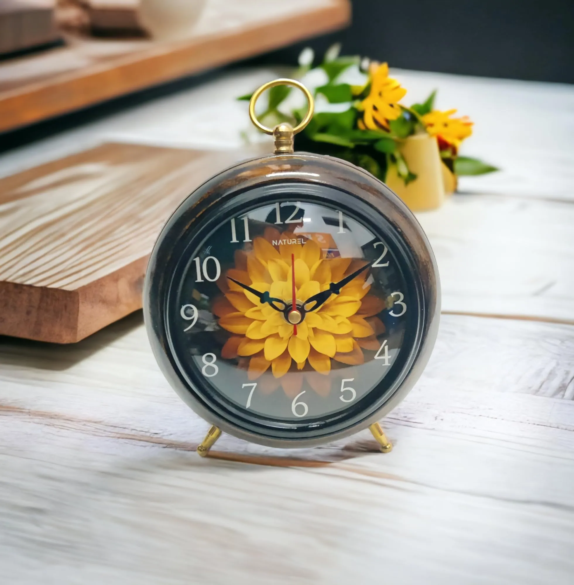 NORVILLE® Table Clock for Study Table, Home Decor Clock, Birthday Gift, Wedding Gift