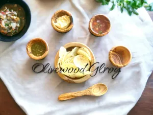 Olive Wood Snack Bowl