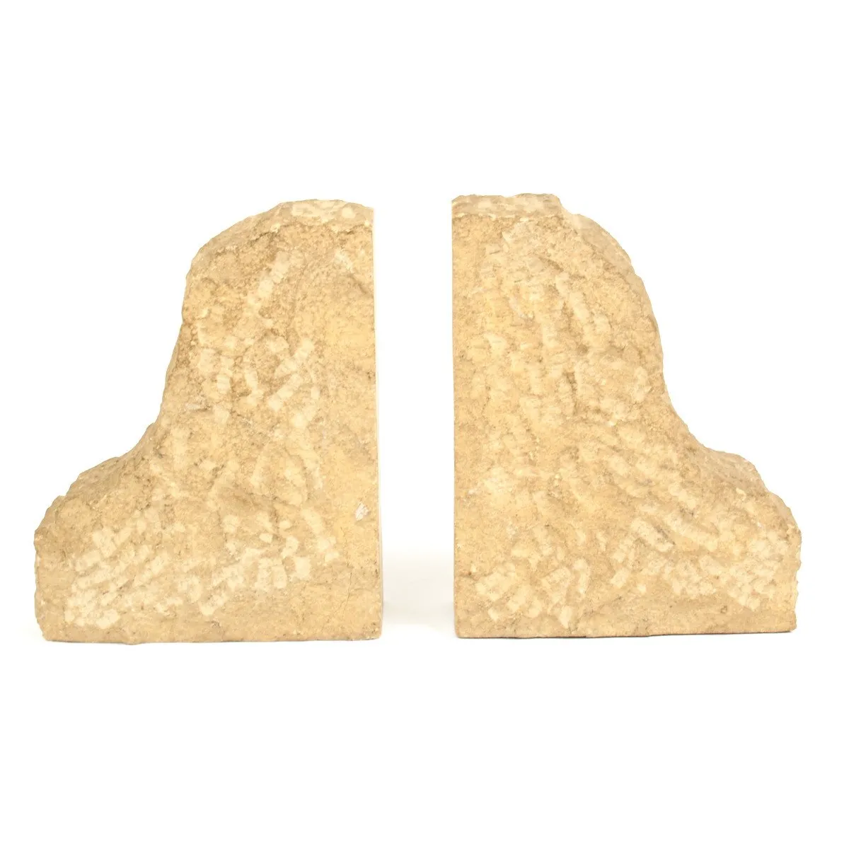 Original British 1941 WWII Houses of Parliament Stone Bookends from Air Raid Damage