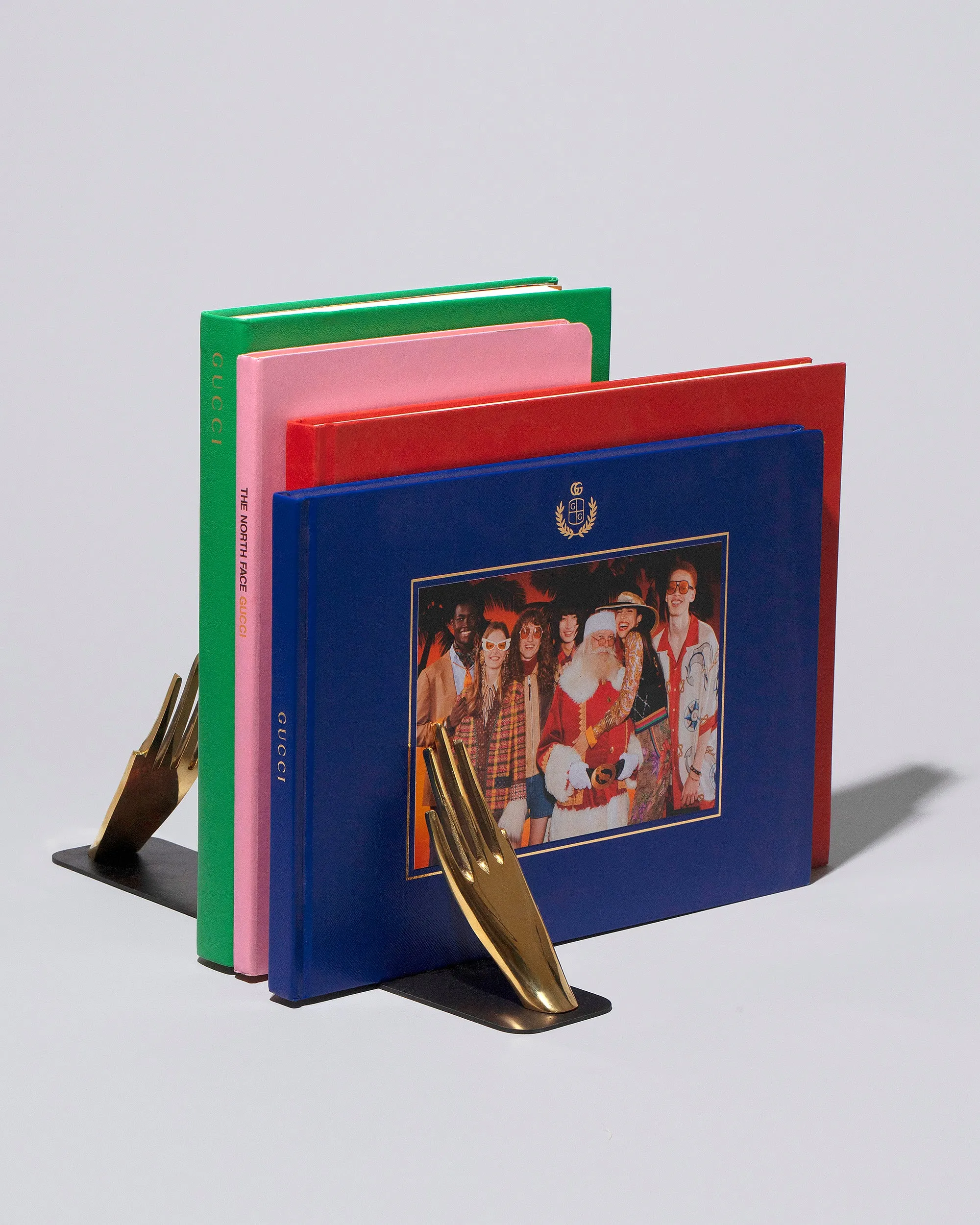 Pair of Hands Brass Bookends Set
