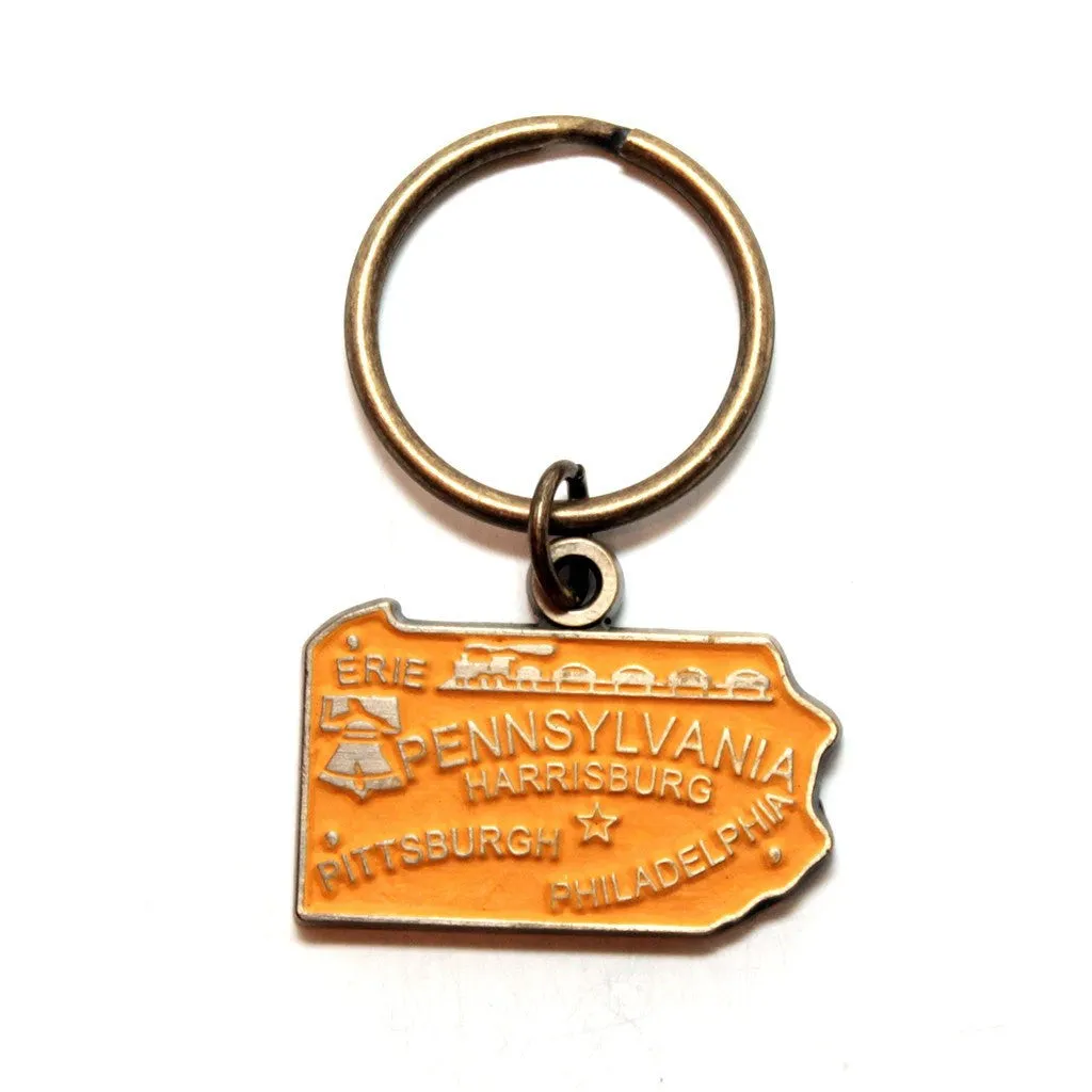 Pennsylvania Keychain - High Quality Thick Metal State Key Ring