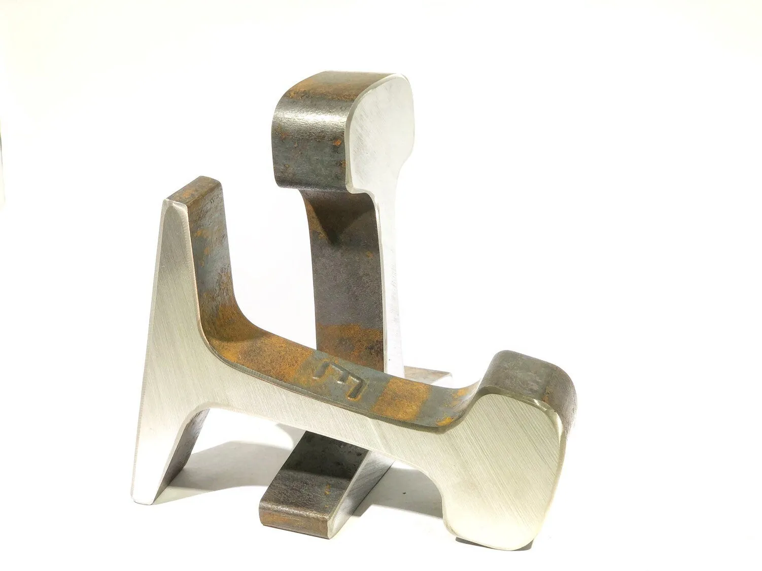 Railroad Track bookends unpolished