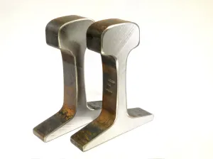 Railroad Track bookends unpolished