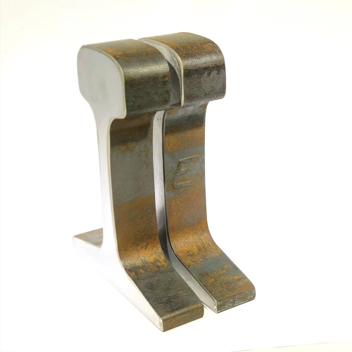 Railroad Track bookends unpolished