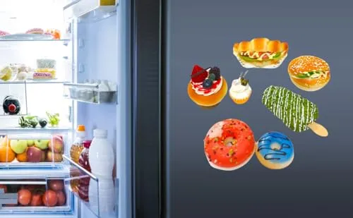 Realistic Fridge Magnets Combo - Set of 7 | Handmade Decorative Kitchen Magnets | Ideal for Home, Office, Refrigerator, Locker, or Gifting | Strong Hold and Unique Design (Pack of 7)