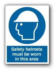 Safety helmets must be worn in this area