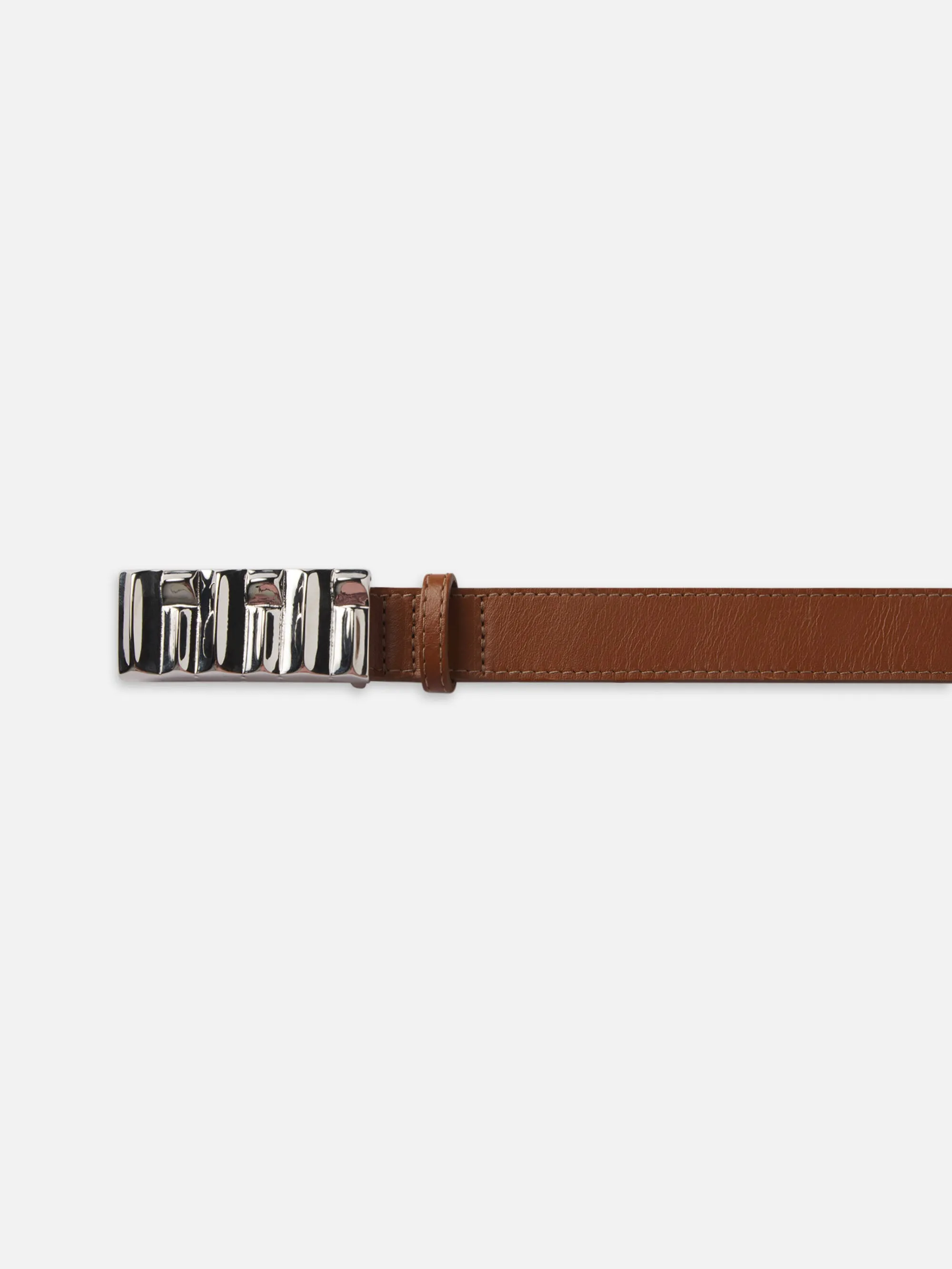 Sculptural Belt -- Cognac