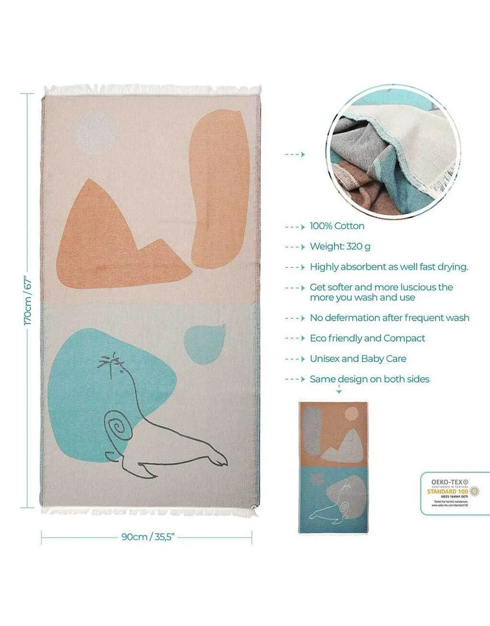 Sea Calf Turkish Beach Towel