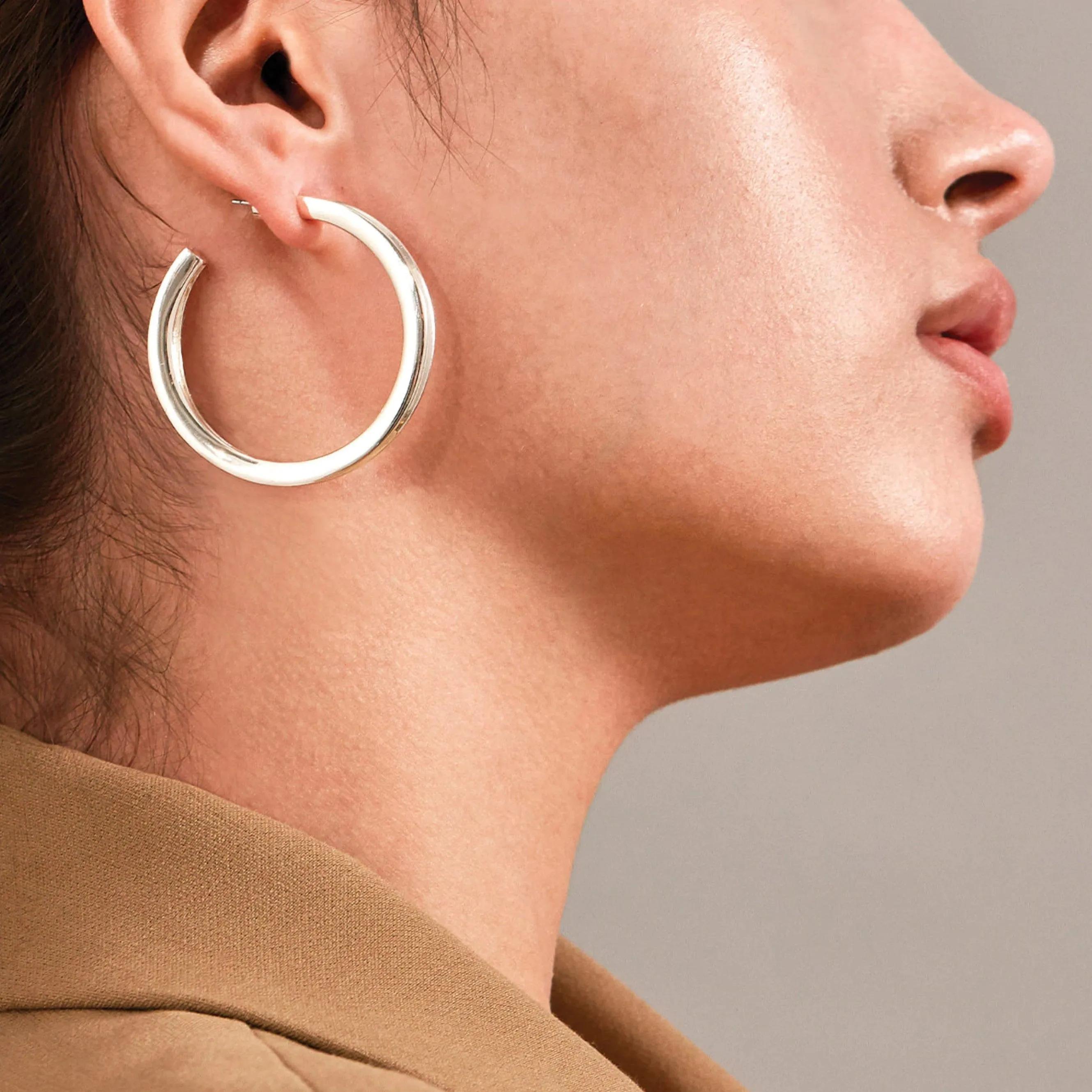 Slim Doune Hoops (Silver)