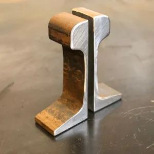 Small Antique Railroad Bookends unpolished