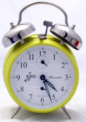Sternreiter Double-Bell Yellow Alarm Clock